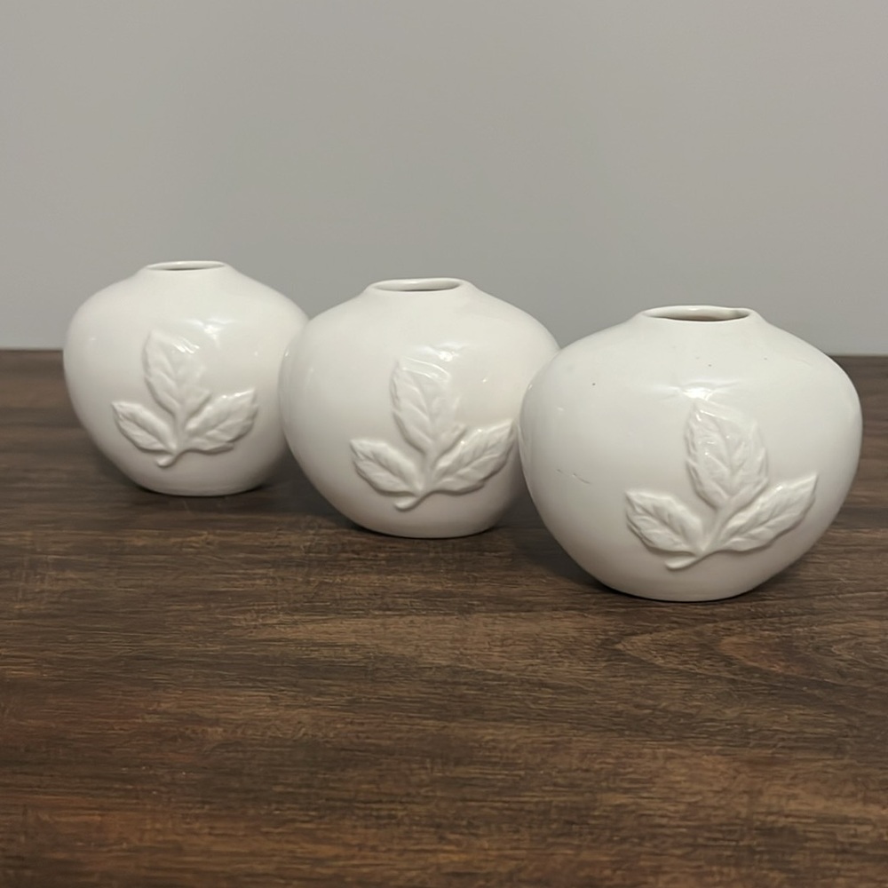 Set of 3 ceramic bud vases, VTG - Picture 2 of 8